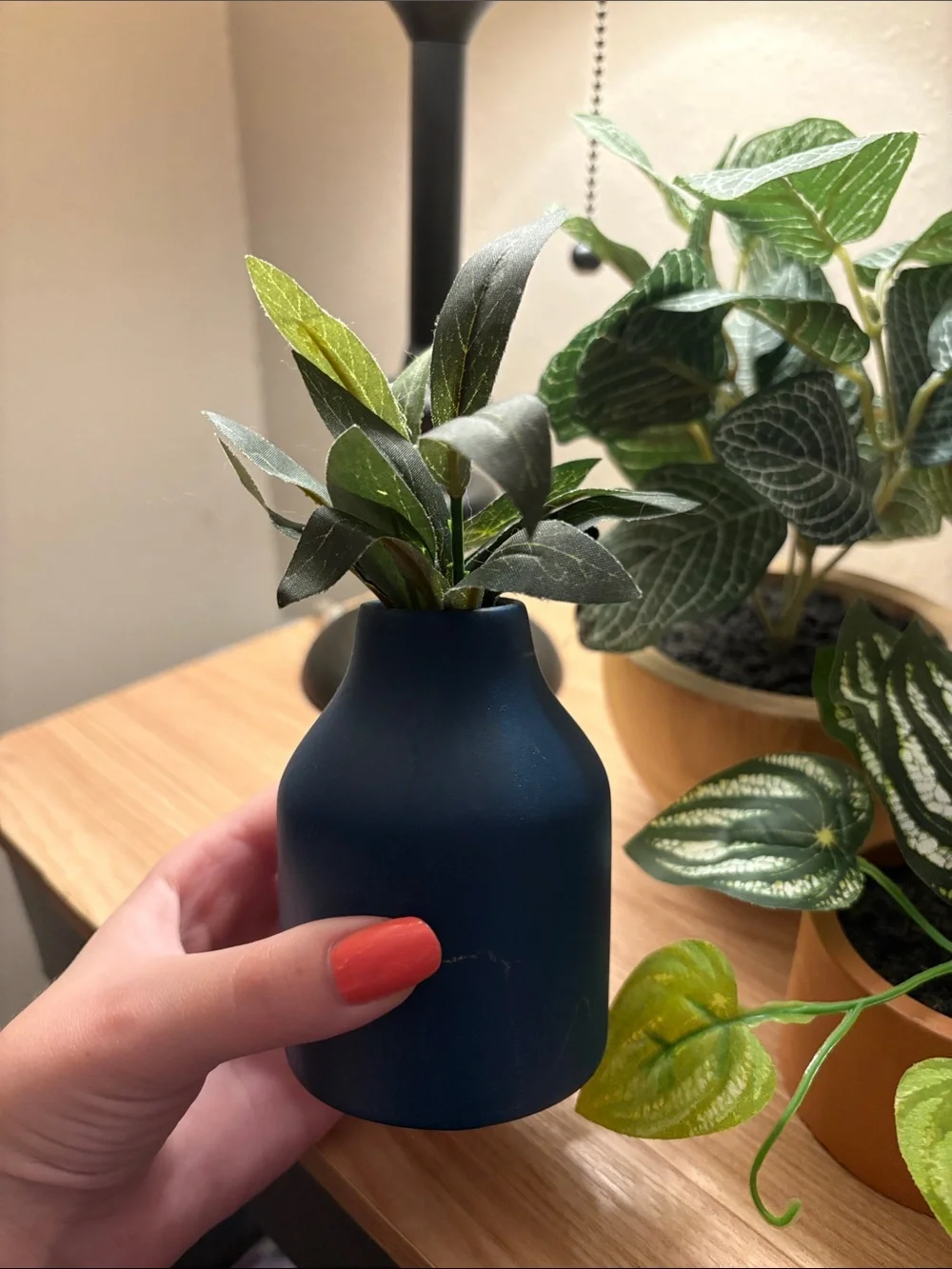 Set of three faux plants